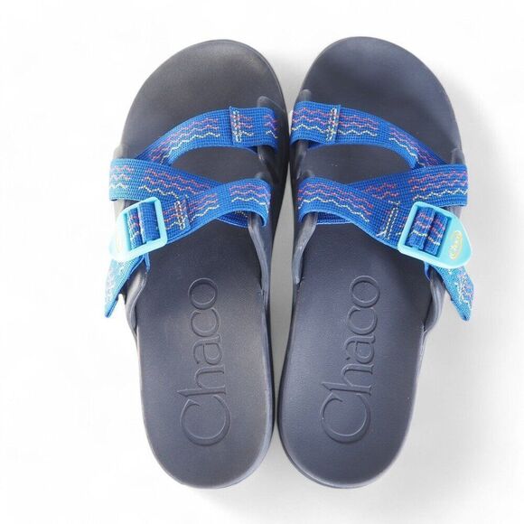 Chaco Chillos Slide Sandals "Lasagna Blue" Women's 10 - Picture 9 of 10